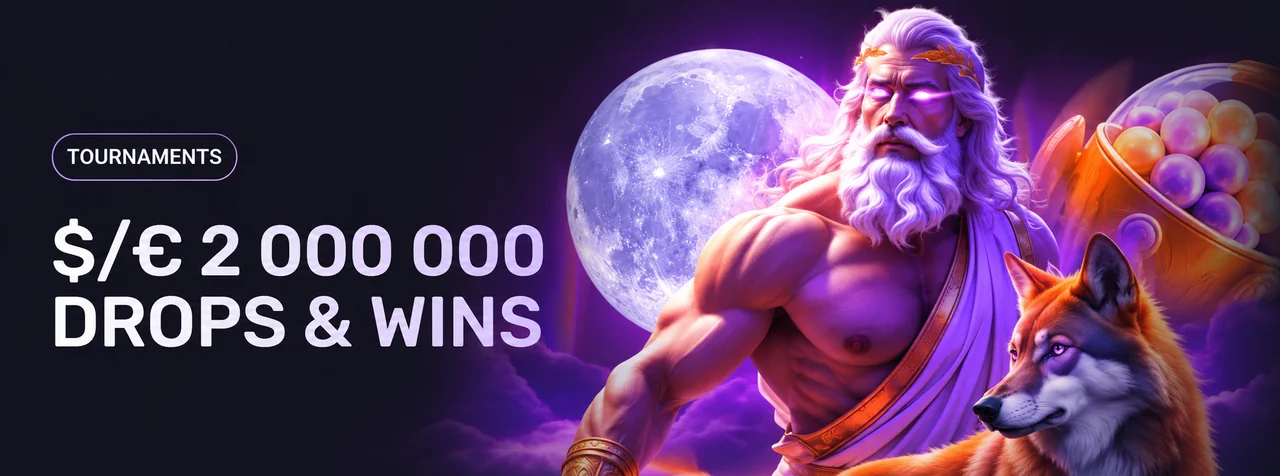 WooCasino tournaments banner: Drops and Wins prize pool of two million